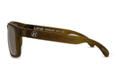 Liive Vision Marlin Sunglasses - Matt Stripe Beer Frame with Polarized Brown Lens