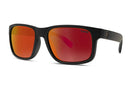 Liive Vision Marlin Sunglasses - Matt Black Float Frame with Red Mirror Polarized Smoke Lens