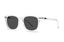 Liive Vision Manhattan Sunglasses - Clear XTAL Frame with Polarized Smoke Lens