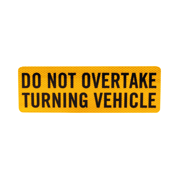 Companion Caravan Sticker - Do Not Overtake Turning Vehicle
