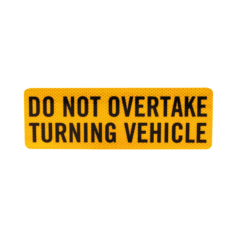 Companion Caravan Sticker - Do Not Overtake Turning Vehicle