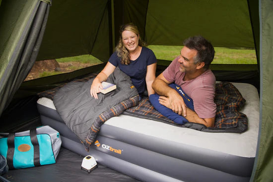 OZtrail Duo Comfort Queen 12v/240v Air Bed