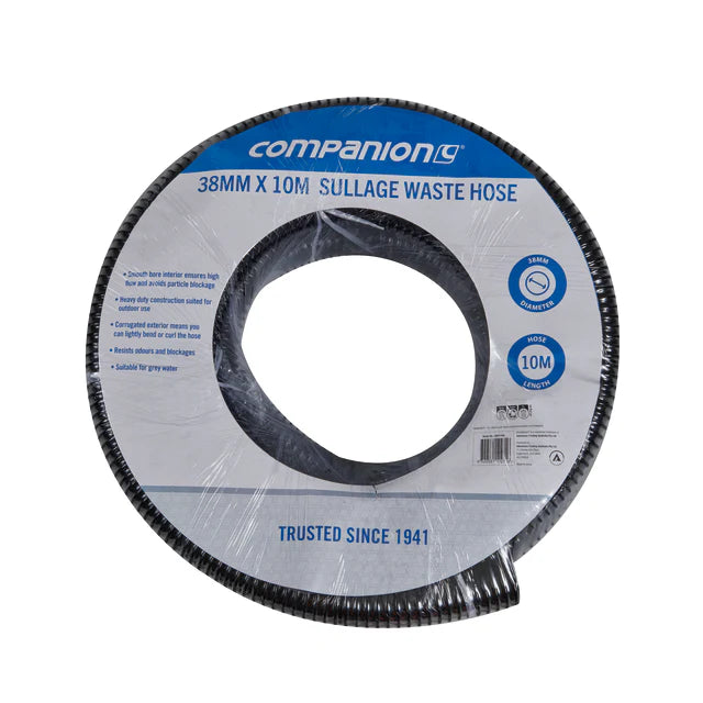 Companion Caravan Sullage Waste Hose (38mm x 10m)