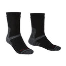 Bridgedale Unisex Expedition Heavyweight Merino Performance Hiking Socks (Medium) - Black/Dark Grey