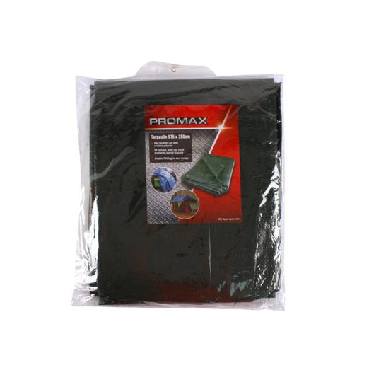 Promax Heavy Duty Tarpaulin - Dark Green (375cm x 350cm)