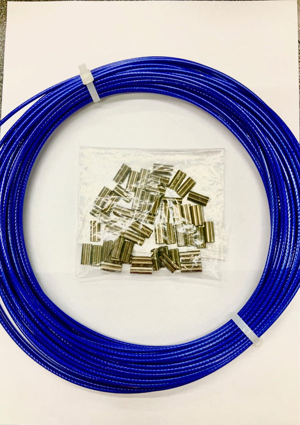 Ozflex Nylon Coated Wire 7x7 Strand 90lb Kit 20m (Crimps Included)