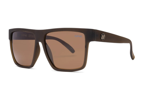 Liive Vision Offshore Sunglasses - Brown Matt Frames with Polarised Beer Lens