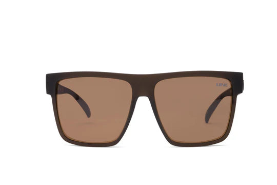 Liive Vision Offshore Sunglasses - Brown Matt Frames with Polarised Beer Lens