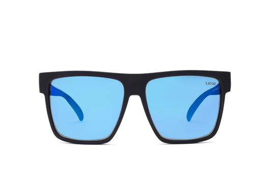 Liive Vision Offshore Sunglasses - Matt Black Frame with Mirror Polarised Lens