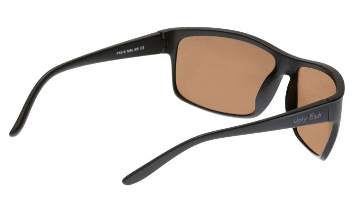 Ugly Fish P1016 Polarised Lifestyle Sunglasses - Matt Black Frame/Brown Lens