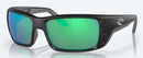 Costa Del Mar Permit Sunglasses - Green Mirror Polarised Lens with Matte Black Frame