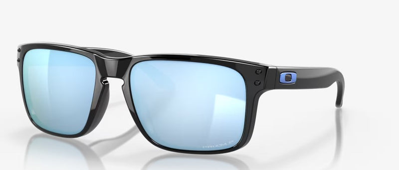 Oakley Sunglasses Holbrook Black Polished Frame - Prizm Deep Water Polarised Lenses