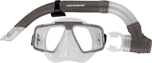 Mirage Adult Quest Silicone Mask &amp; Snorkel Set - Smoke