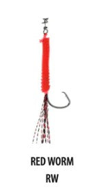 Vexed Bottom Worm Mutsu Circle Assist Red Worm (Assorted Hook Sizes)