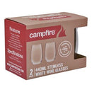 Campfire Stemless Clear White Wine Glasses (443ml) - 2 Pack