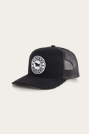 Ringers Western Signature Bull Trucker Cap - Black with Black & White Patch
