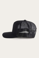 Ringers Western Signature Bull Trucker Cap - Black with Black & White Patch