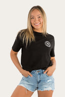 Ringers Western Women's Signature Bull Loose Fit T-Shirt - Black/White