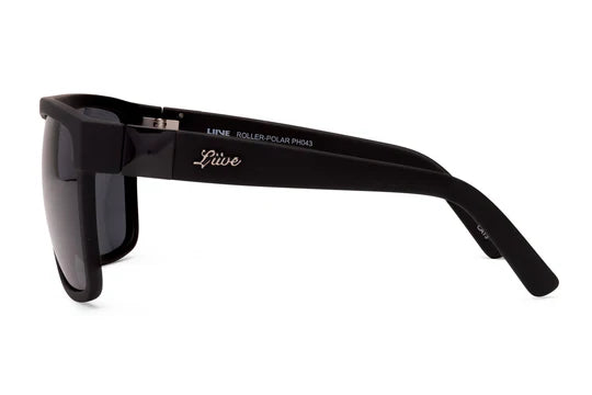 Liive Vision Roller Sunglasses - Matt Black Frame with Smoke Polarised Lens