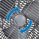 Companion 12V Rechargeable 43cm Portable Oscillating Fan with Light & Radio