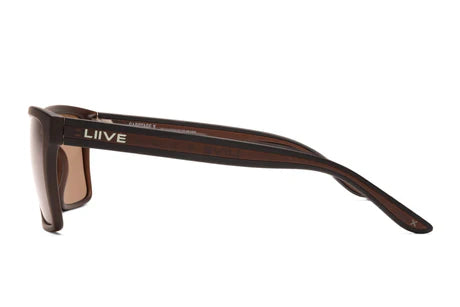 Liive Vision Sabotage Sunglasses - Matt Brown XTAL Frame with Polarised Beer Lens