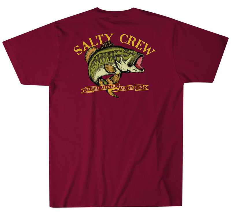 Salty Crew Large Mouth Short Sleeve Tee - Burgundy (X-Large Only)