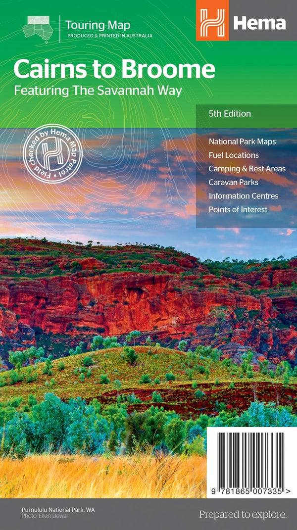 Hema Maps Savannah Way - Cairns To Broom Map (5th Edition)