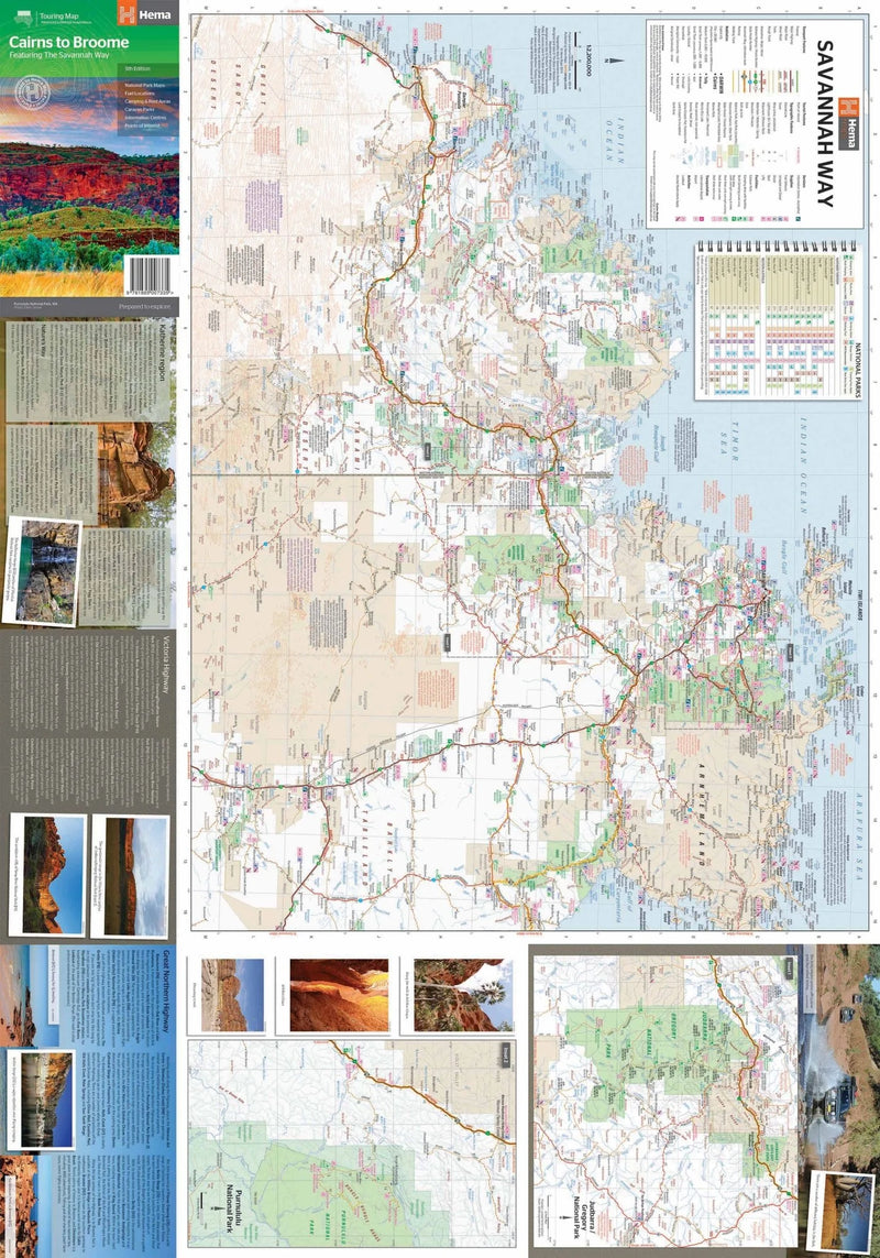 Hema Maps Savannah Way - Cairns To Broom Map (5th Edition)