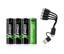 Coast Lithhium Ion USB-C Built-In Rechargeable AA4 Batteries (4 x Batteries)