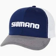 Shimano Trifecta Corporate Hat White/Navy/Grey