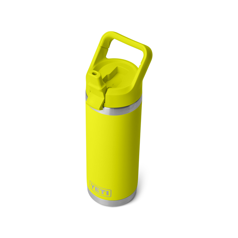 Yeti Rambler 18oz (532ml) Straw Bottle with Colour-Matched Straw Cap Lid - Firefly Yellow