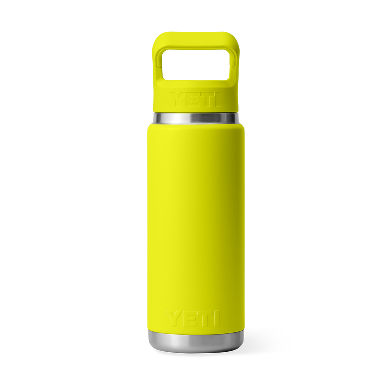Yeti Rambler 26oz (769ml) Straw Bottle with Colour-Matched Straw Cap Lid - Firefly Yellow