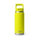 Yeti Rambler 26oz (769ml) Straw Bottle with Colour-Matched Straw Cap Lid - Firefly Yellow
