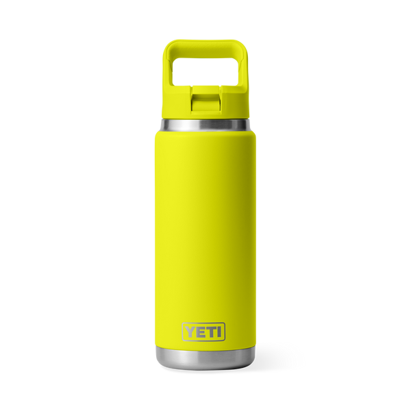 Yeti Rambler 26oz (769ml) Straw Bottle with Colour-Matched Straw Cap Lid - Firefly Yellow