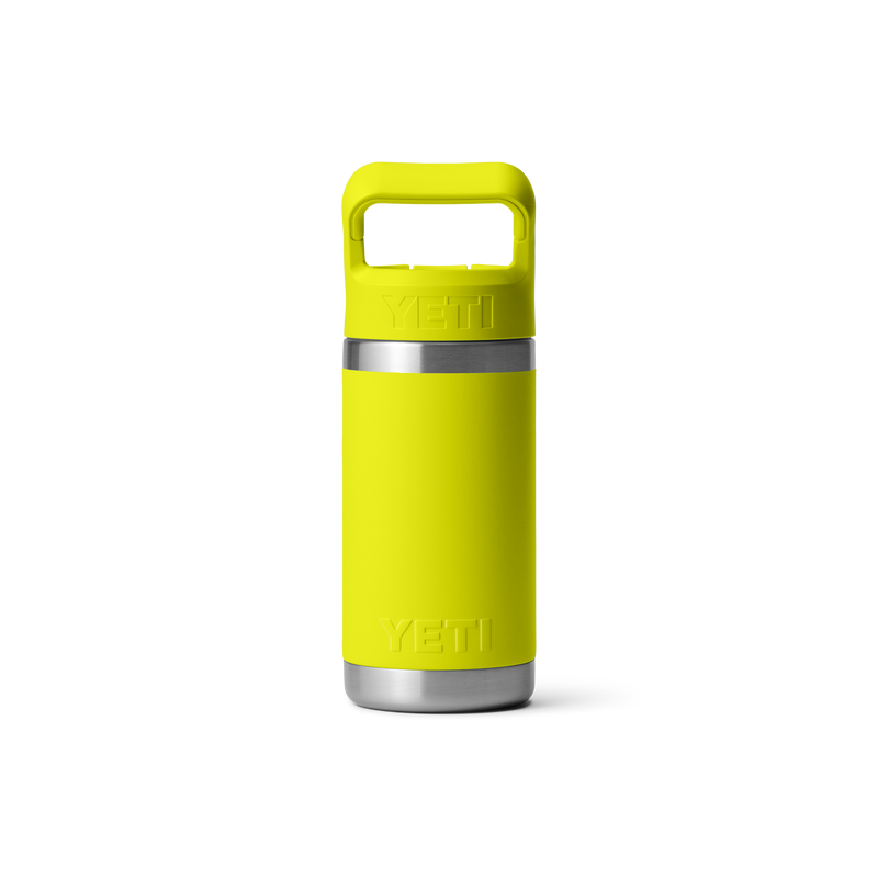 Yeti Rambler Junior 12oz (354ml) Insulated Kids Water Bottle with Colour-Matched Straw Lid - Firefly Yellow