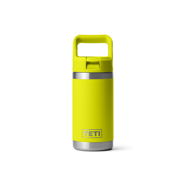 Yeti Rambler Junior 12oz (354ml) Insulated Kids Water Bottle with Colour-Matched Straw Lid - Firefly Yellow