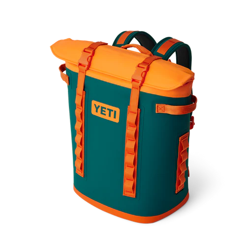 Yeti Hopper M20 Soft Backpack Cooler - Agave Teal & King Crab Orange