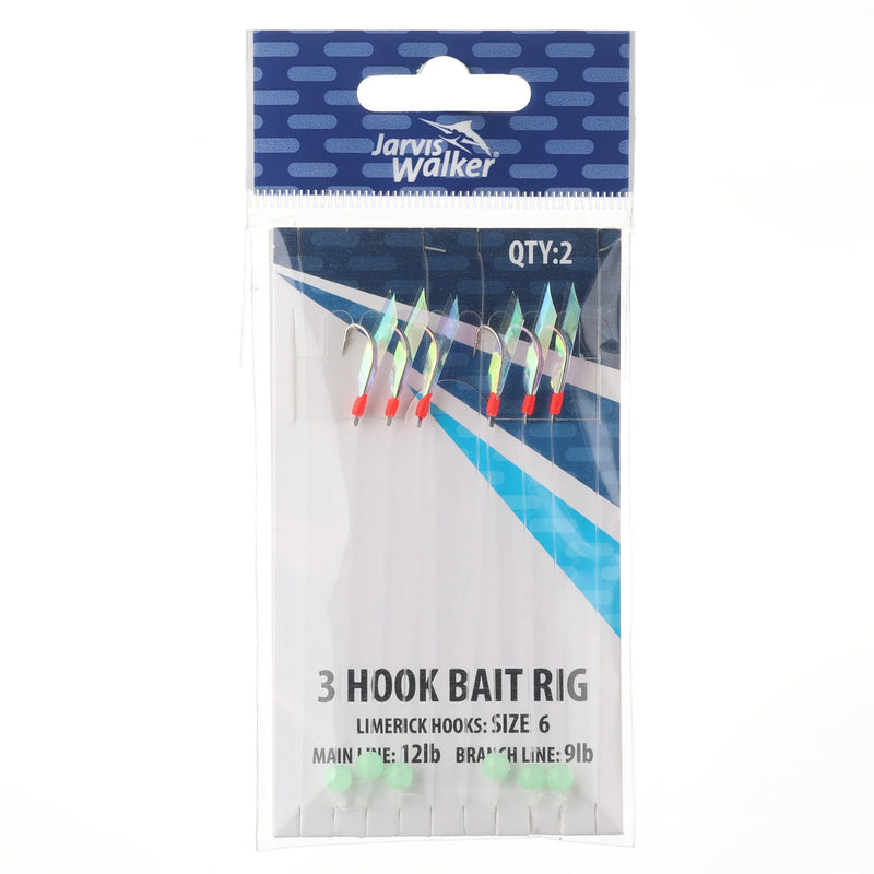 Click Bait Rugs Jarvis Walker Bait Rigs 3 Hook Size 6 2pce