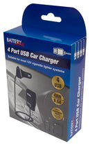 Haigh Battery Link 4 Port USB Car Charger