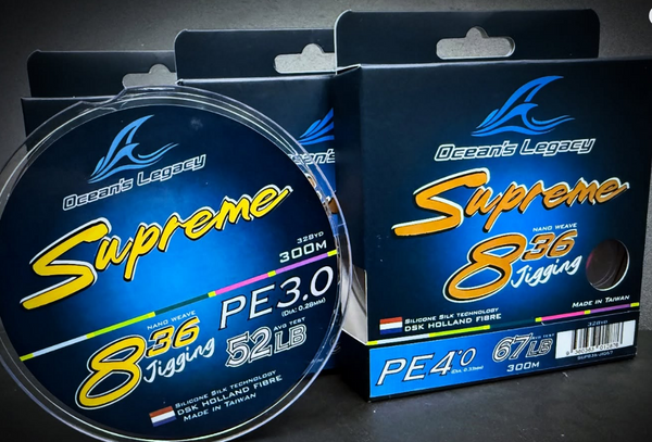 Oceans Legacy Supreme 836 Jigging Braid (Assorted Sizes)