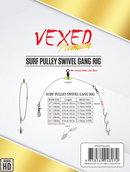 Vexed Premium Surf Pulley Swivel Gang Rigs (Variety of Sizes Available)