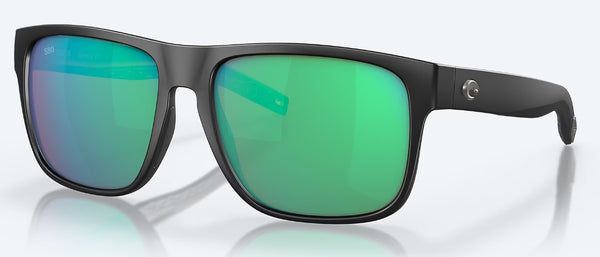 Cost Sunglasses Spearo XL Matte Black Frame - Green Mirror Polarised Glass