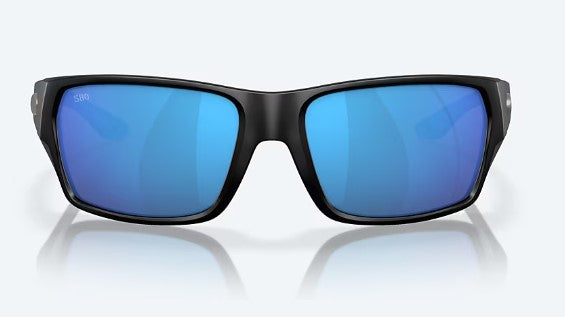 Costa Sunglasses Tail Fin Matte Black Frame - Blue Mirror Polarised Glass