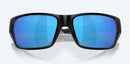 Costa Del Mar Tail Fin Sunglasses - Blue Mirror Polarised Lens with Matte Black Frame