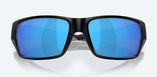 Costa Sunglasses Tail Fin Matte Black Frame - Blue Mirror Polarised Glass