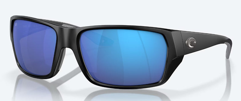 Costa Sunglasses Tail Fin Matte Black Frame - Blue Mirror Polarised Glass