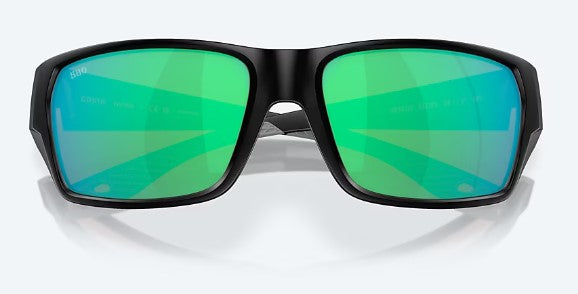 Costa Sunglasses Tail Fin Matte Black Frame - Green Mirror Polarised Glass