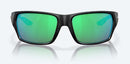 Costa Del Mar Tail Fin Sunglasses - Green Mirror Polarised Lens with Matte Black Frame