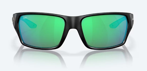 Costa Sunglasses Tail Fin Matte Black Frame - Green Mirror Polarised Glass