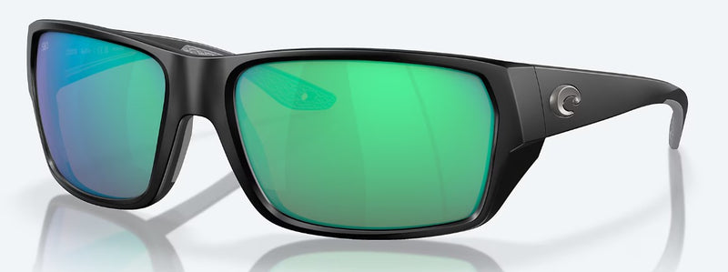 Costa Sunglasses Tail Fin Matte Black Frame - Green Mirror Polarised Glass